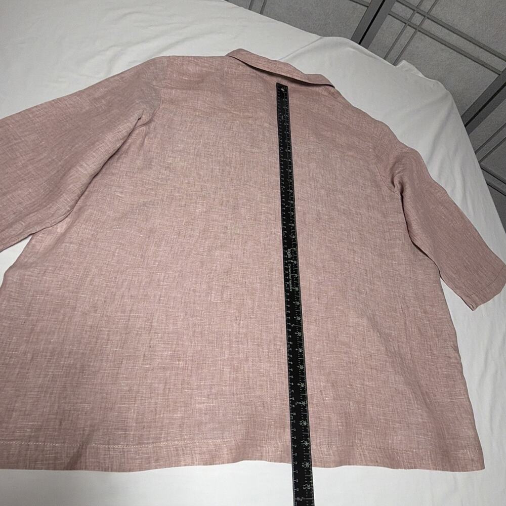NWOT Sigrid Olsen Women's Lagenlook 100% Linen V-Neck Tunic/Blouse - Size 2X - Picture 6 of 15